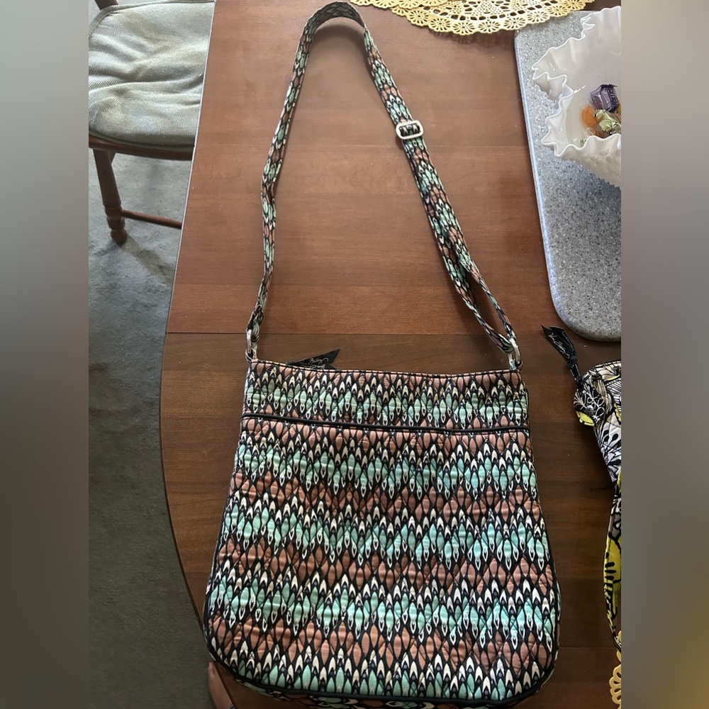 Vera Bradley Sierra Stream Triple Zip Hipster Crossbody